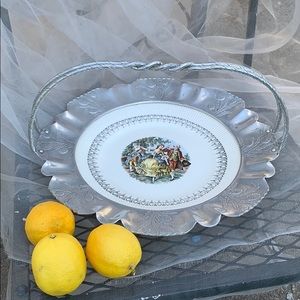 Huge Vintage Shabby Chic Farber /  Shelvin Basket